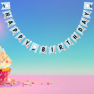 Blue Spooky One Cute Halloween Happy Birthday Bunting