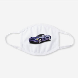 Blue Sports Car Face Mask