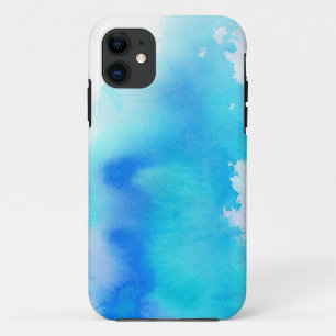 Blue spot, watercolor abstract hand painted iPhone 11 case