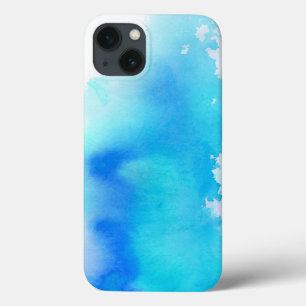 Blue spot, watercolor abstract hand painted iPhone 13 case