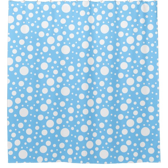 Blue Spots Shower Curtain (Front)