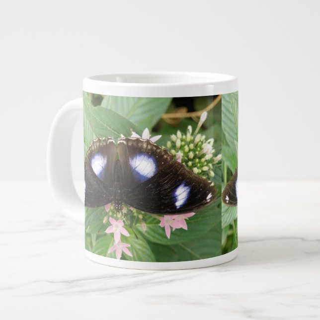 Blue Spotted Butterfly Mug (Front Left)