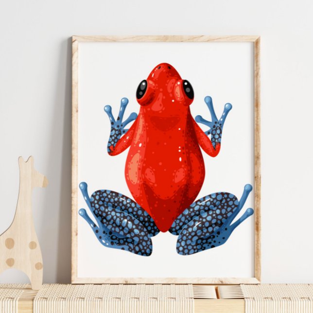 Blue Spotted Red Legged Frog | Digital Print (Creator Uploaded)