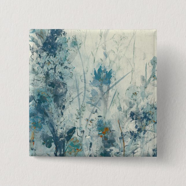 Blue Spring 15 Cm Square Badge (Front)