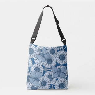 Blue spring crossbody bag
