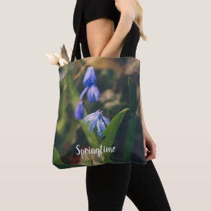 Blue Spring Flower Tote Bag