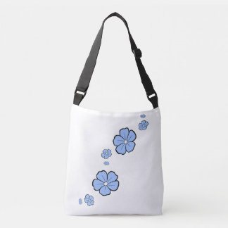 Blue Spring Flowers Cross Body Tote Bag