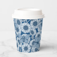 Blue spring, wild flowers, daisies