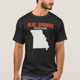 Blue Springs Missouri USA State America Travel Mis T-Shirt