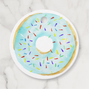 Blue Sprinkle Doughnut Baby Sprinkle Thank You Favour Tags