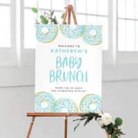 Blue Sprinkle Doughnuts Baby Brunch Welcome