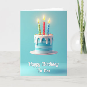 Blue Sprinkles Birthday Card