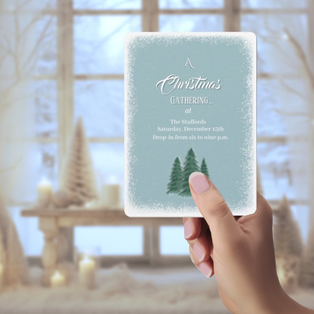 Blue Spruce Christmas Invitation  (Creator Uploaded)