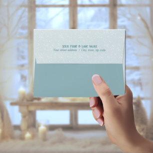 Blue Spruce Magical Forest Christmas Envelope