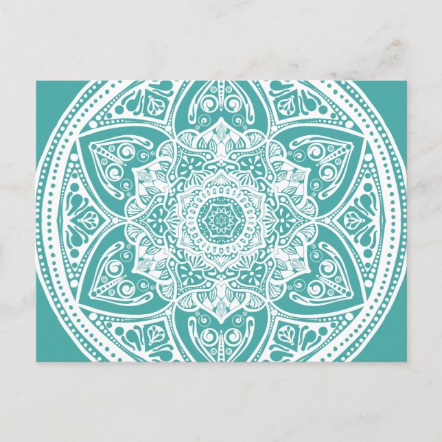 Blue Spruce Mandala Postcard (Front)