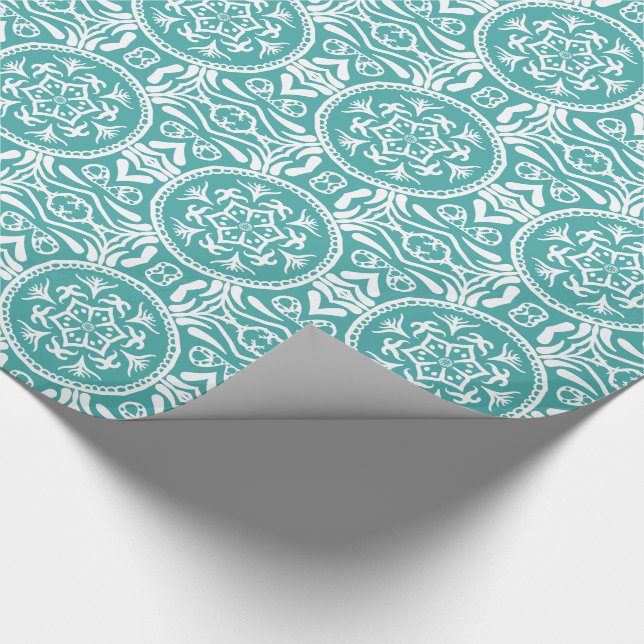 Blue Spruce Mandala Wrapping Paper (Corner)