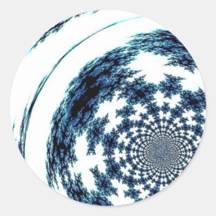 Blue Spun Thread Classic Round Sticker