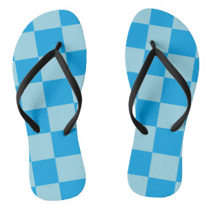 Blue square blocks geometric thongs