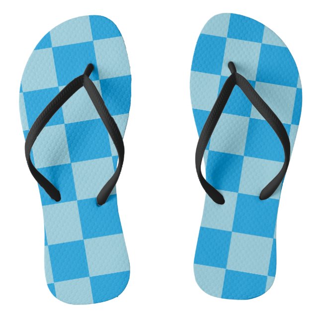 Blue square blocks geometric thongs (Footbed)
