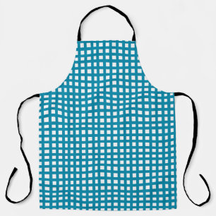 Blue square mesh grid  apron