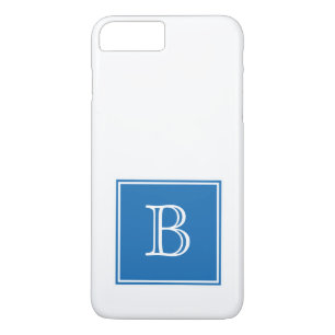 Blue Square Monogram iPhone 8 Plus/7 Plus Case
