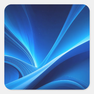 Blue Square Sticker