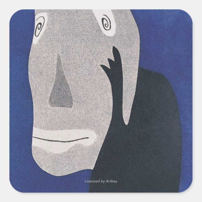 Blue Square Sticker (Front)