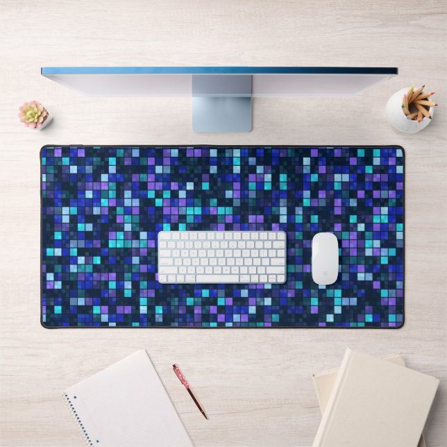 Blue Squares  Desk Mat (Office 1)