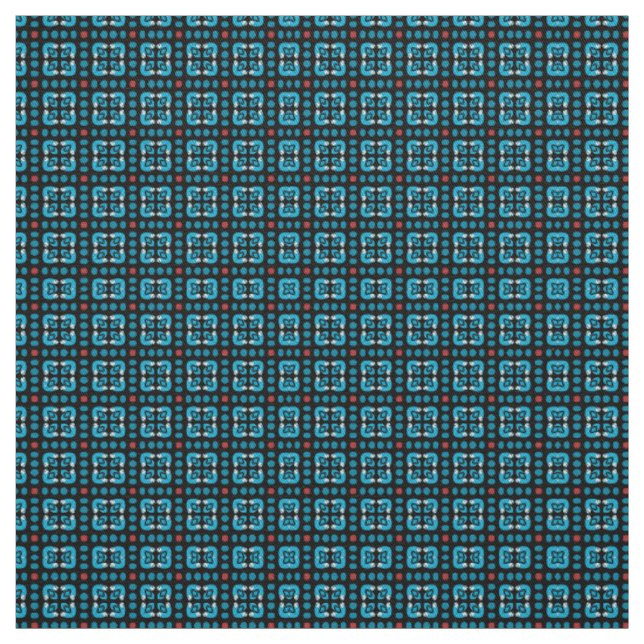 Blue Squares Fabric (Swatch)