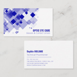 Blue Squares, Optician, Technical Practitioner Business Card