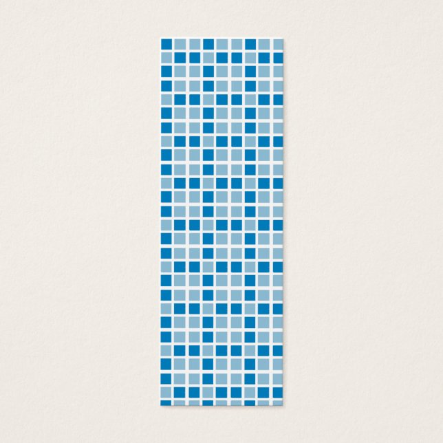Blue Squares Pattern Bookmark (Front)