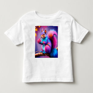 Blue Squirrel Eating A Fruit  Toddler T-Shirt
