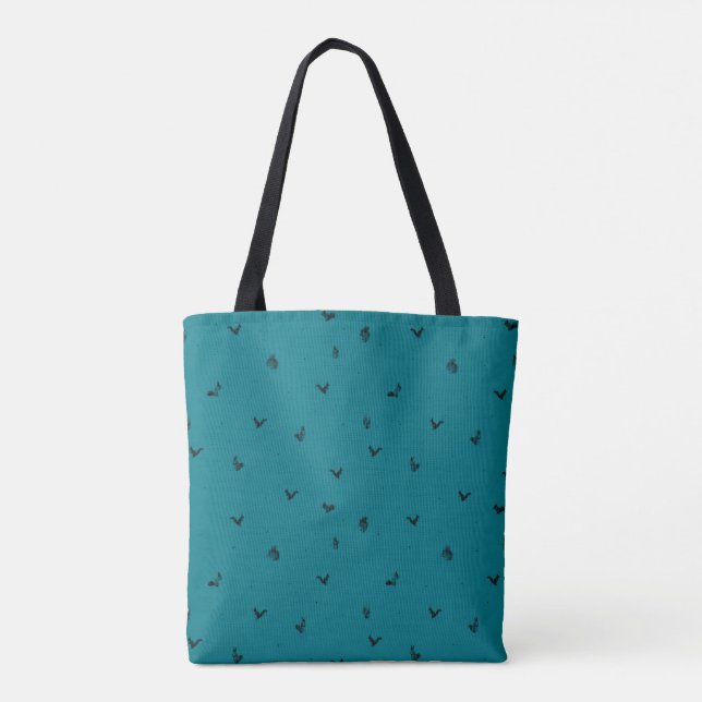 Blue squirrel pattern tote bag (Back)