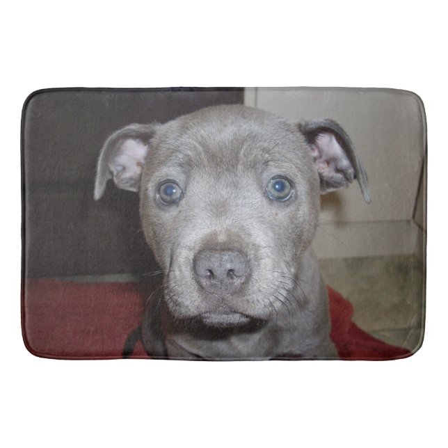 Blue Staffordshire Bull Terrier Puppy, Bathmat (Front)