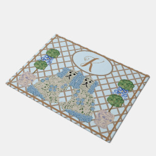  Blue Staffordshire Dogs Ginger Jar Jars Topiary  Doormat