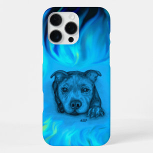 Blue Staffy Puppy iPhone 16 Pro Max Case