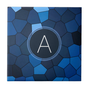 Blue Stained Glass Mosaic Ceramic Tile