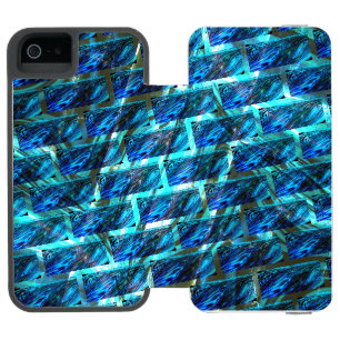 Blue stained grazed, grate or leaning brick effect incipio watson™ iPhone 5 wallet case