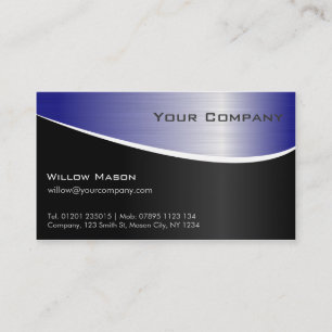 Blue Stainless Steel Effect, Business Card