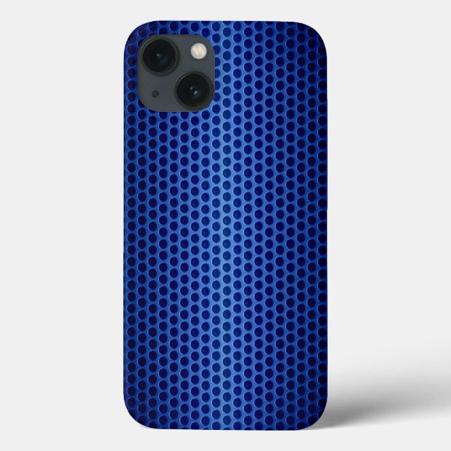 Blue Stainless Steel Metal Hole Case-Mate iPhone Case (Back)