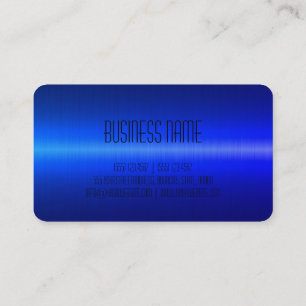 Blue Stainless Steel Metal Look #2 Business Card