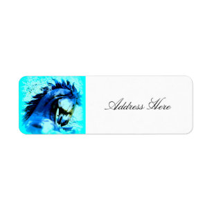 blue stallion rearing return address label