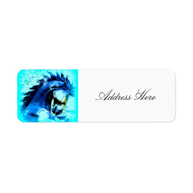 blue stallion rearing return address label (Front)