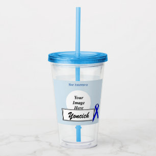 Blue Standard Ribbon by Kenneth Yoncich Acrylic Tumbler