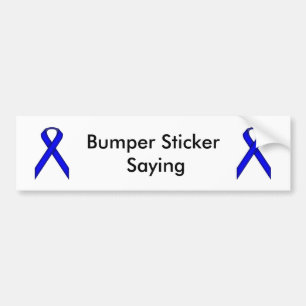 Blue Standard Ribbon by Kenneth Yoncich Bumper Sticker
