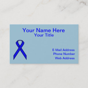 Blue Standard Ribbon by Kenneth Yoncich Business Card