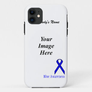 Blue Standard Ribbon by Kenneth Yoncich iPhone 11 Case