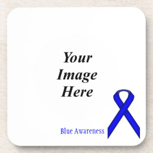 Blue Standard Ribbon by Kenneth Yoncich Coaster