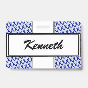 Blue Standard Ribbon by Kenneth Yoncich ID Badge