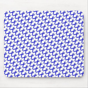 Blue Standard Ribbon by Kenneth Yoncich Mouse Pad